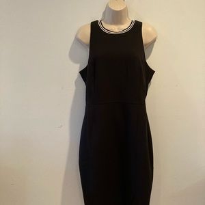 Banana Republic black and white trim dress